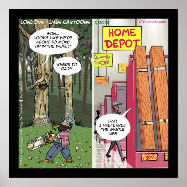 Environment: Upwardly Mobile Trees Funny Poster (Front)