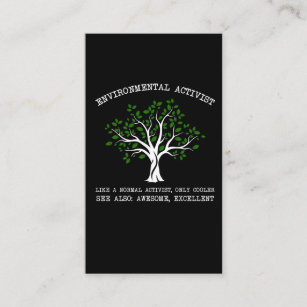 Environmental Activist Nature conservation Earth Business Card