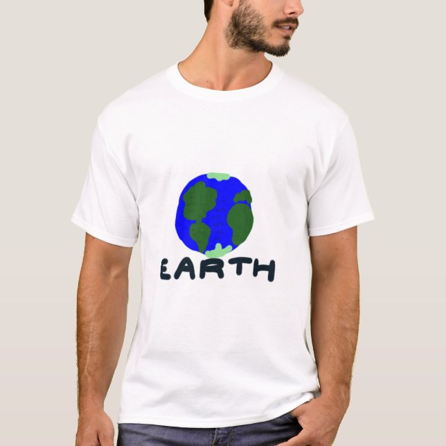 Environmental Awareness Design #2 (Digital Earth) T-Shirt (Front)