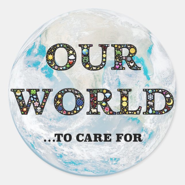 Environmental awareness sticker (Front)