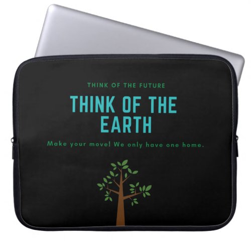 Environmental awareness stop climate change laptop sleeve