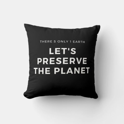 Environmental awareness stop climate change throw pillow