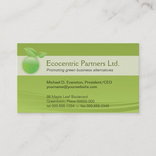 Environmental Company Business Card