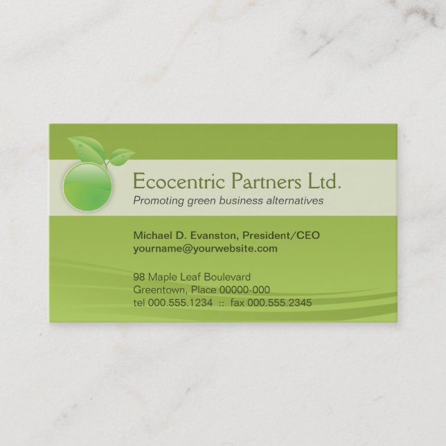 Environmental Company Business Card (Front)