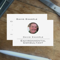 Environmental Consultant with Photo of Holder Business Card