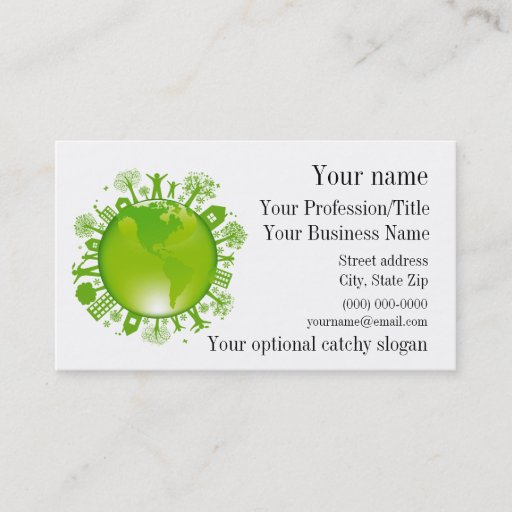 Customizable Environmental Design Business Card