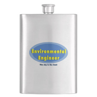 Environmental Engineer Blue Oval Flask