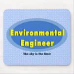 Environmental Engineer Blue Oval Mouse Pad