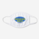Environmental Engineer Blue Oval White Cotton Face Mask