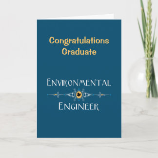 Environmental Engineer Decorative Graduation Card