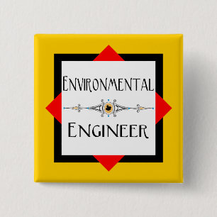 Environmental Engineer Decorative Line Button