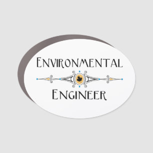 Environmental Engineer Decorative Line Car Magnet