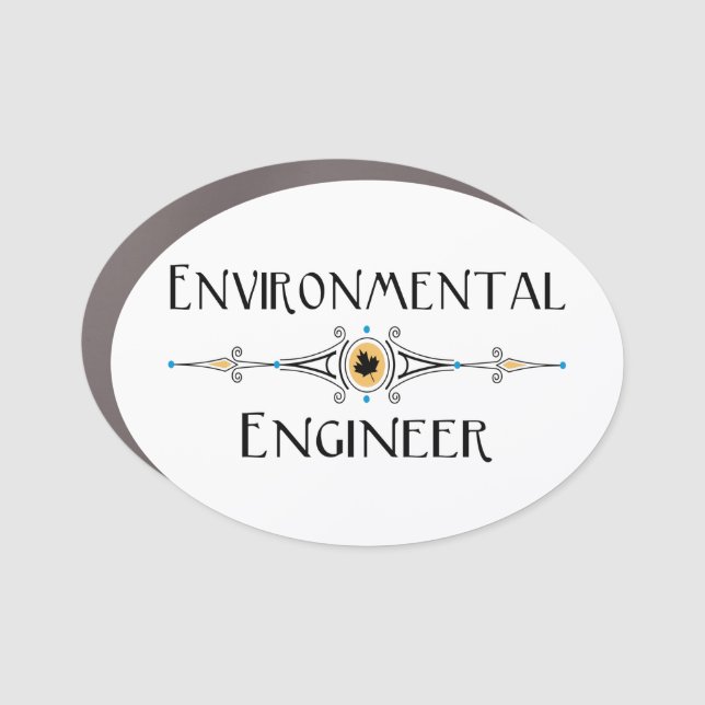 Environmental Engineer Decorative Line Car Magnet (Front)