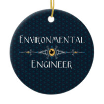 Environmental Engineer Decorative Line Ceramic Ornament