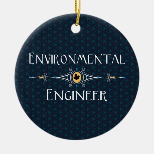 Environmental Engineer Decorative Line Ceramic Ornament