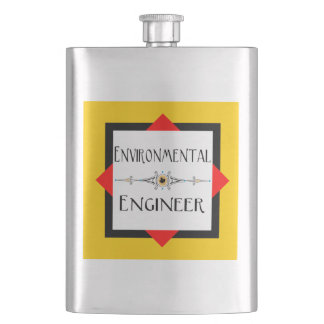 Environmental Engineer Decorative Line Flask