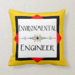 Environmental Engineer Decorative Line Throw Pillow