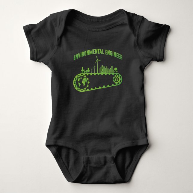 Environmental Engineer Environment Engineering Baby Bodysuit (Front)