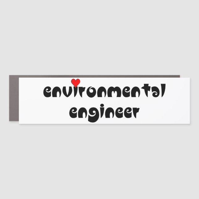Environmental Engineer Heart Car Magnet (Front)