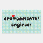 Environmental Engineer Heart Rectangular Sticker