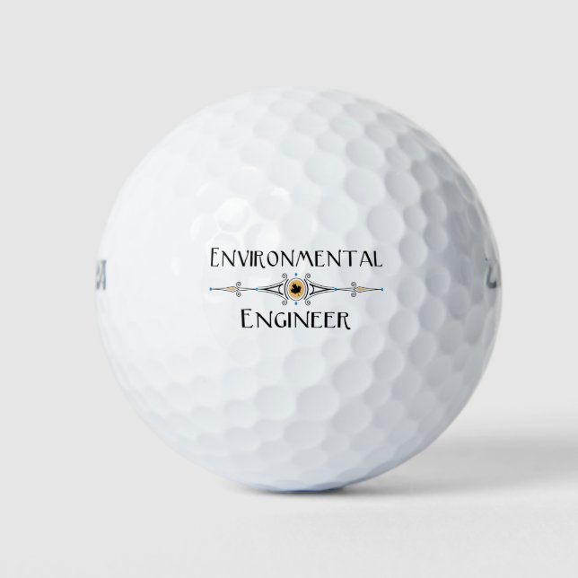 Environmental Engineer Line Golf Balls (Front)