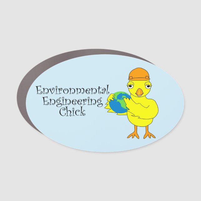 Environmental Engineering Chick Car Magnet (Front)