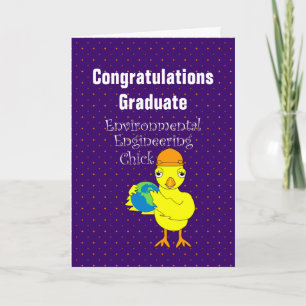 Environmental Engineering Chick Graduation Card