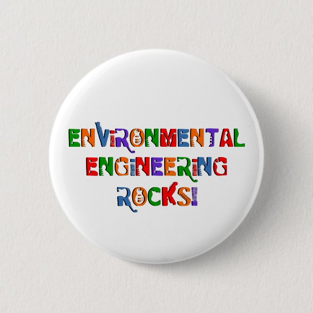 Environmental Engineering Rocks Text Button (Front)