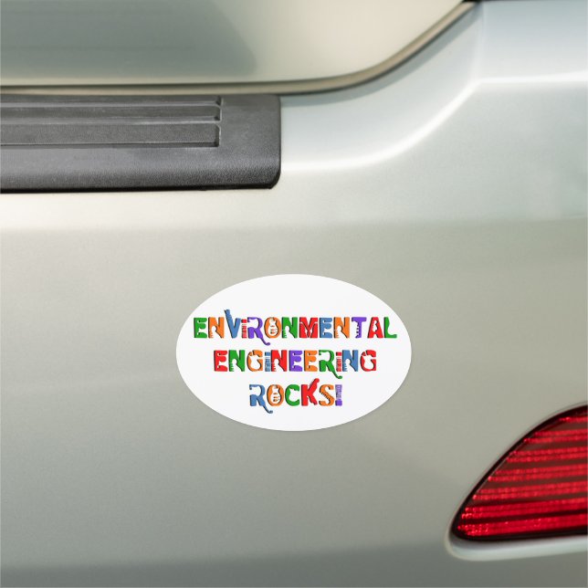 Environmental Engineering Rocks Text Car Magnet (In Situ)