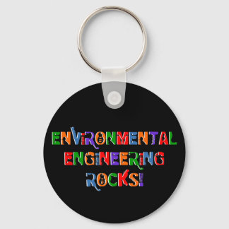 Environmental Engineering Rocks Text Keychain
