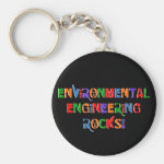 Environmental Engineering Rocks Text Keychain