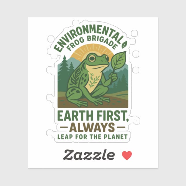 Environmental Frog Brigade – Earth First, Always Sticker (Sheet)