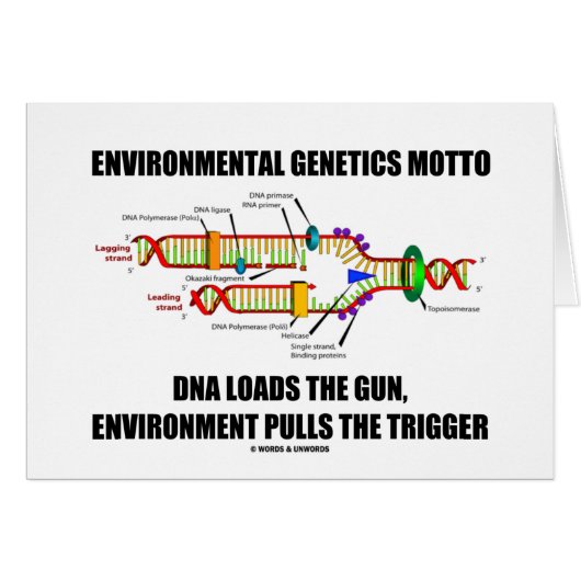 Environmental Genetics Motto DNA Loads Environment Cards (Front Horizontal)