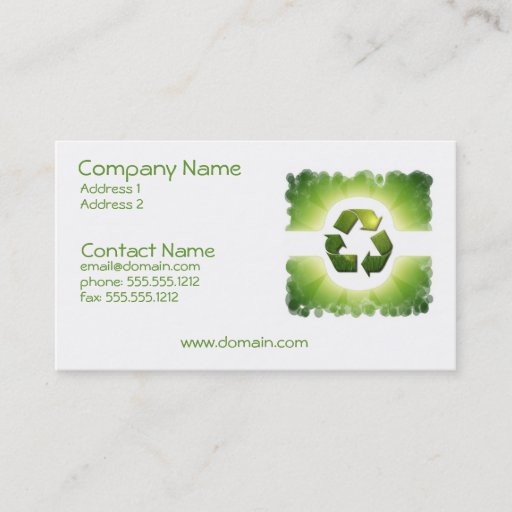 Customizable Environmental Issues Business Card