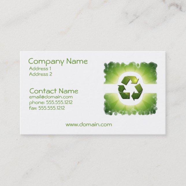 Environmental Issues Business Card (Front)