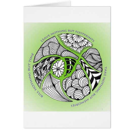 Environmental Mantra for Hikers & Mountain Climber Cards (Front)