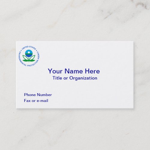 Environmental Protection Agency Business Card
