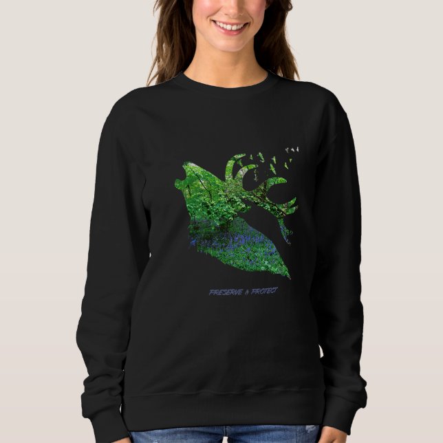 Environmental protection and conservation deer flo sweatshirt (Front)