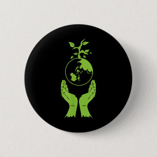 Environmental Protection Green Earth Button