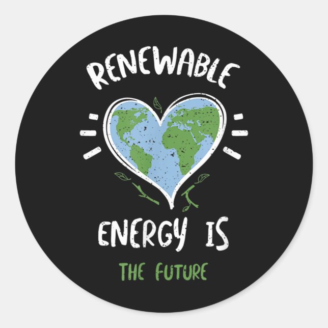 Environmental Protection_ Renewable Energy Is T... Classic Round Sticker (Front)