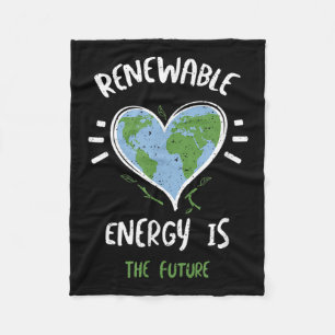 Environmental Protection_ Renewable Energy Is T... Fleece Blanket