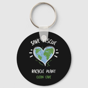 Environmental Protection_ Save Rescue Racycle P... Keychain