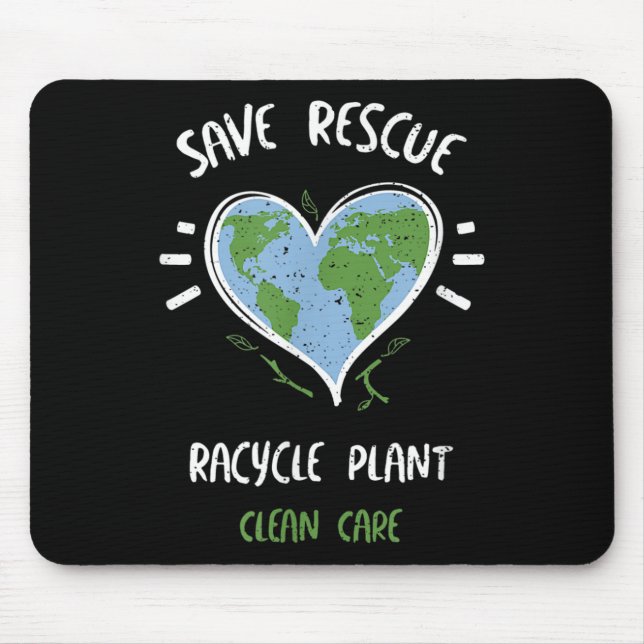 Environmental Protection_ Save Rescue Racycle P... Mouse Pad (Front)