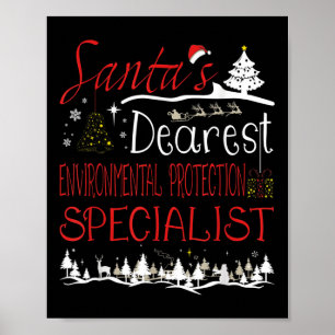 Environmental Protection Specialist Xmas Job Cute Poster