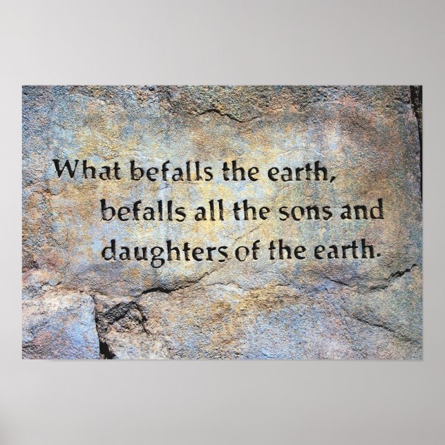 Environmental Quote about the earth Poster (Front)