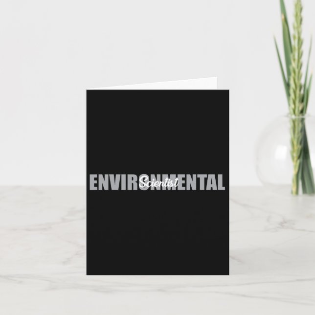 Environmental Scientist Typeset Ecosystem Climate  Card (Front)