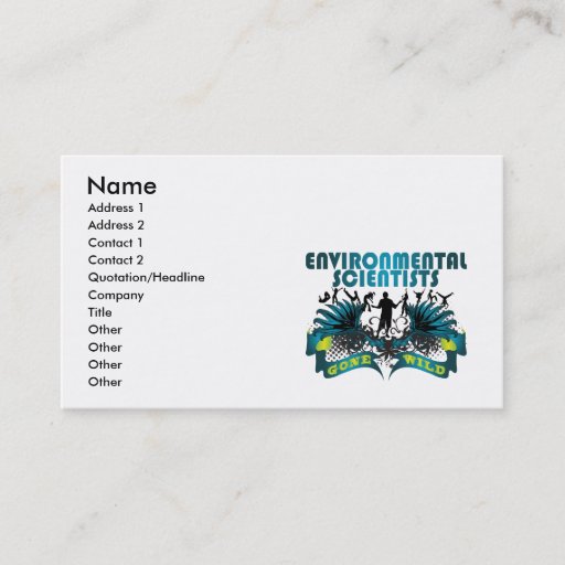 Customizable Environmental Scientists Gone Wild Business Cards