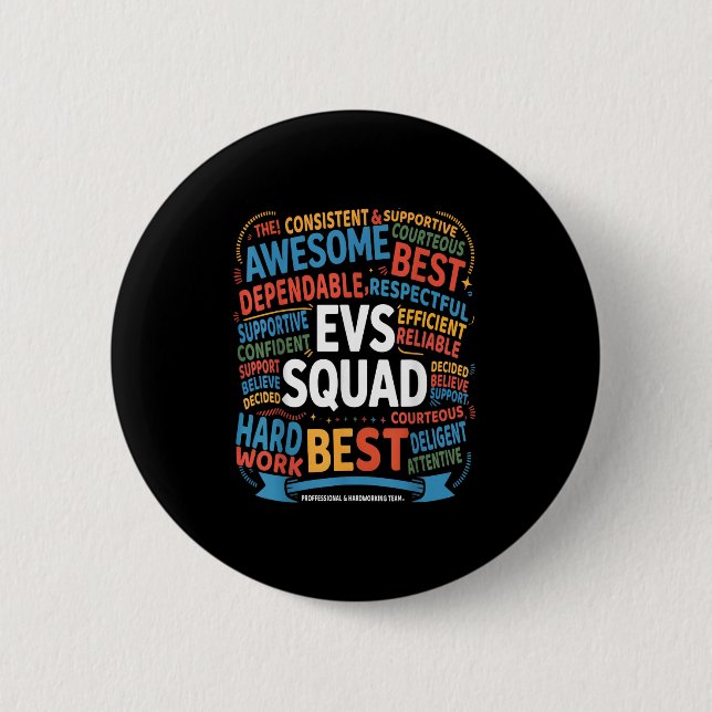 Environmental Services Squad Week Appreciation Fun Button (Front)