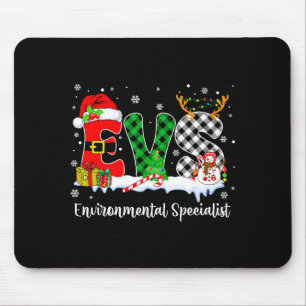 Environmental Specialist Christmas Lights Red Plai Mouse Pad
