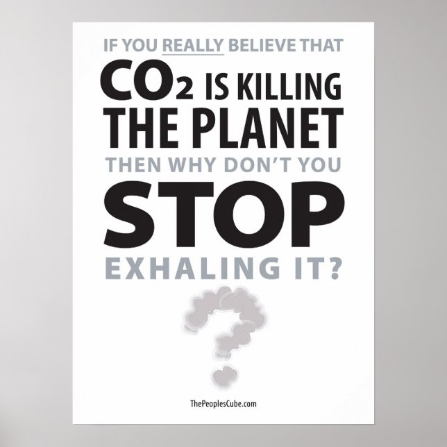 Environmentalism - Stop Exhaling: Protest Poster (Front)